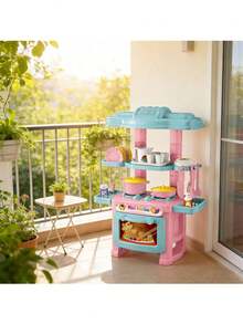 Mini Cocinita de Juguete para Arroz, Juego de Electrodomésticos para Niños 3-6 Años - Rosa - Ver 8