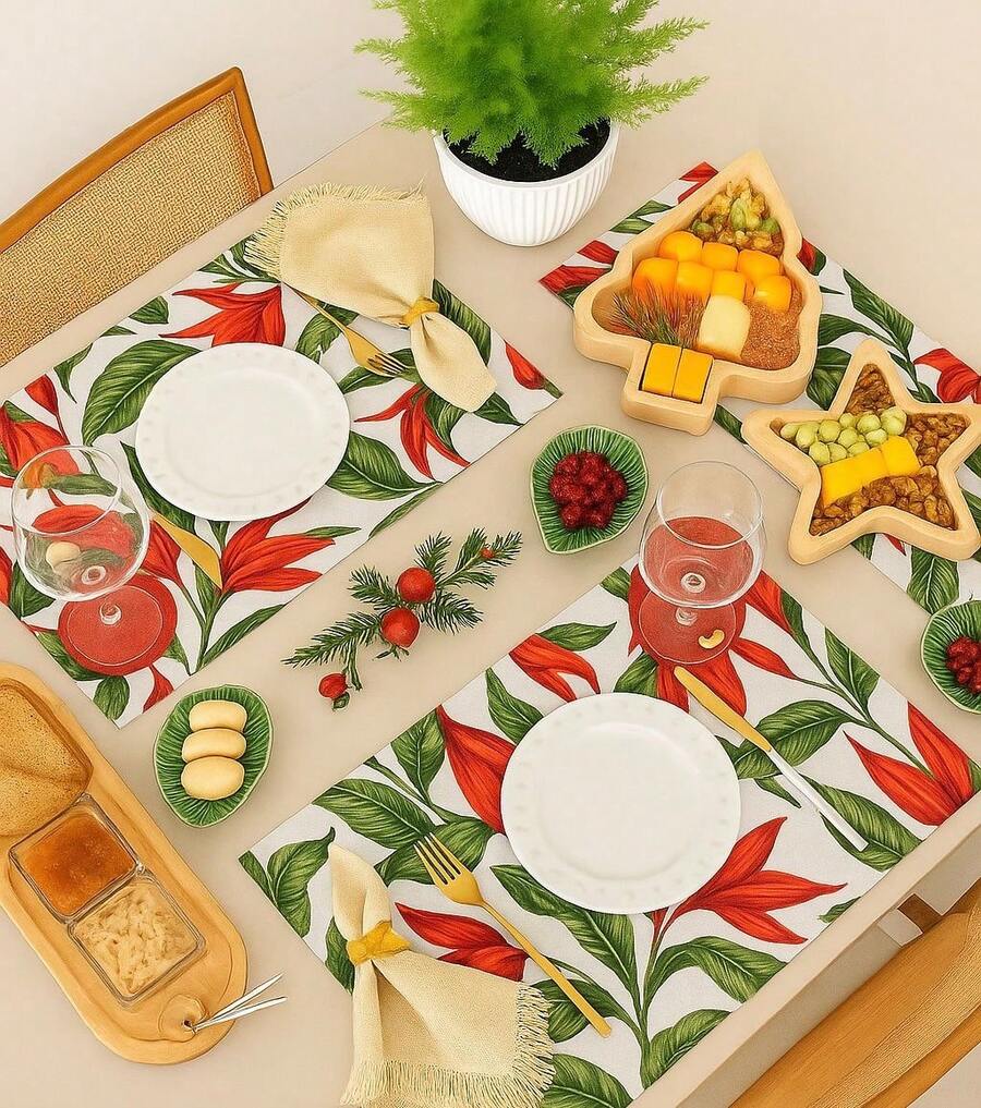 Kitchen Table Runners - 紅色 - 查看 1