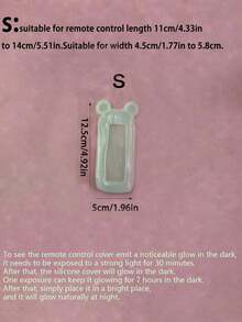 1/3pcs/Set Glow-In-The-Dark Teddy Bear Silicone Remote Control Covers - Fits TV, AC And Calculator Remotes, Easy To Clean, Signal-Friendly, Smooth Surface, Green Semi-Transparent Design, Practical And Fashionable Home Decor, Device Accessories | Signal-Friendly Protective Covers,Kitchen Decor,Household Items,Mother's Day Gift,Bedroom Decor,Garden,Kitchen Decor,Summer,Beach,Travel Essentials,Room Decor,Squishy,Graduation - Multicolor - View 15