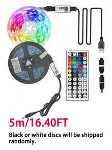 1 Stück Smart LED Lichtstreifen, 5050 hochwertige RGB-Farbwechsel-Bandleuchte, App-Steuerung, 44-Tasten-Fernbedienung, Musiksynchronisation, geeignet für Heimdekoration, Schlafzimmer, Küche, TV, Feierlichkeiten, Weihnachtsdekorationen Zuhause, Weihnachtsgeschenke, Weihnachtsdekoration - Buntes Licht - Übersicht 13