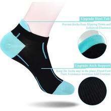 ATBITER Athletic Socks Calcetines Mujer - 6 pares de 6 colores negros - Ver 3