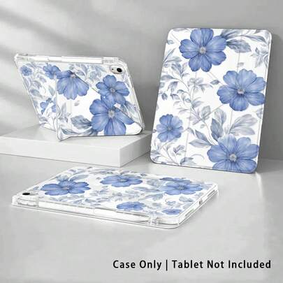 Floral Painted Effect Acrylic Crystal Cover, 3+Y Fold Anti-Bend, Compatible With Honor Pad 9/10, Honor GT 11.5inch/X9A/X9Pro, Matepad 11 Inch 2023/2022, Matepad Pro, Matepad 11.5 (2026), Holiday Gift
