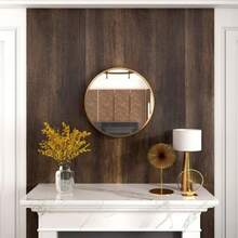 1 Roll Self-Adhesive Furniture Renovation Wallpaper, 17.7inX39.3in/118.1in/196.8in Wood Grain, Suitable For Desktops, Cabinets, And Refinishing Old Wooden Doors, Can Be Used For Cabinets, Drawers, Kitchen, Bathroom, Removable Peel And Stick Wallpaper - Dark Brown - View 5