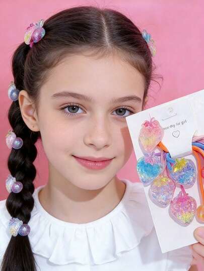 10 piezas de scrunchies para el cabello con forma de frutas, accesorios para el cabello alegres y dulces para mujeres, adecuados para uso diario casual, estilo lindo [Sin tarjeta]