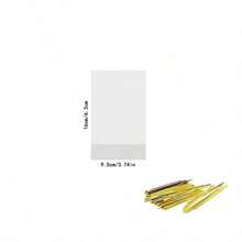 35PCS Clear Bottom Gusset Cellophane Gift Bag With Golden Kink, Cello Packaging For Party Gift And Wedding Gift Packaging - View 5