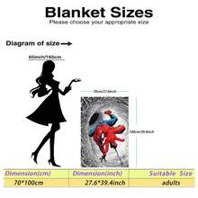 Marvel Spider-Man Themed Flannel Blanket, Featuring A Black, White And Gray Spider Web Tunnel Design, Highlighting The Dynamic Scene Of Spider-Man Traversing Perilous Environments. This Soft And Warm Blanket Can Be Used As A Sofa Cover, Nap Blanket, Or Bedding Decor. - Multicolor - View 16