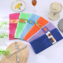 Fashionable Fruit Print Cotton And Polyester Tea Towel Wholesale Tea Table Absorbent Cleaning Waffle Cloth Suitable For Tea Set Cleaning(34*60cm) - Multiple Styles - View 5