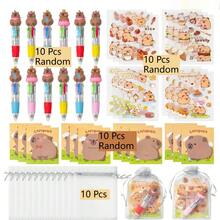 20/40pcs Water Vole Themed Stationery Set, Party Favors - Fun Back To School Supplies, Including 4-In-1 Ballpoint Pen, Sticky Notes, Stickers And Organza Bag With Water Vole Party Gifts, Great For School Rewards - Sets - View 7