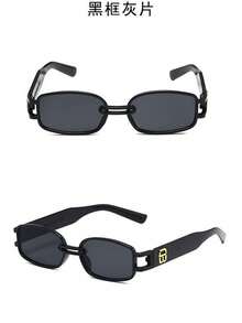 New Arrival European And American Fashion Square Frame , Minimalist Street Style , 1 Pair Rectangular Shape Personalized Glasses Suitable For Daily Activities, Leisure, Etc. - Multicolor - View 3