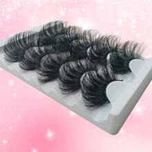 D-Curl Deluxe Fluffy False Eyelashes Set | 25mm Extra Long Criss-Cross Design, 5 Pairs, Soft & Easy For Beginners - View 5