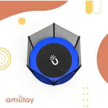 Brincolín Trampolín Infantil con Red de  Extra Resistente| 6 Patas y 30 Resortes con Amortiguación| 140 cm de Diámetro - Azul - Ver 7