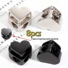 4/8个心形抽绳调节扣，适用于连帽衫和包袋 - 耐用金属绳扣闭合装置，无需缝纫即可调节松紧，适合DIY缝纫、装饰和防滑用途 - 多色 - 查看 11