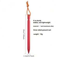5pcs Aluminum Alloy Tent Stakes, Triangular Camping Pegs, Portable Outdoor Hiking Backpack Travel Household Tent Nails - Multicolor - View 5