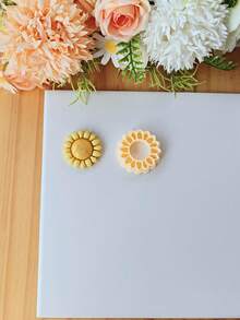 1件春季主题动植物造型聚合物粘土耳环模具，包含蜜蜂、蜗牛、向日葵、蝴蝶等造型，适用于制作聚合物粘土耳环，DIY吊坠耳环，是手工耳环和吊坠的理想选择，也是珠宝制作工具。 - 橘色 - 查看 11