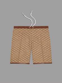 Men's Statement Print Shorts Fashion Designer Patterned Casual Daily Wear Shorts - Multicolor - View 1