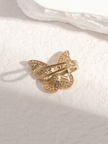 1pc Minimalist Luxury Micro-Pave Butterfly Ear Cuff For Women Without Pierced Ears, Unique Chic Versatile Ear Clip Earring - Small Butterfly Ear Clip - View 9