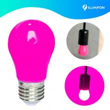 ILUMIFON Kit Of 10 G45 3W Colorful Decorative LED Bulbs, Bivolt, LED String Lights, Party Lamps - Purple color light - View 4