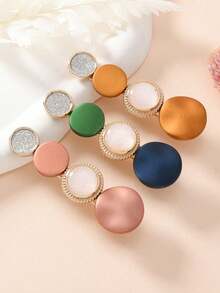 3pcs/Set Women Luxury Brick-Shaped Hair Clips, Fashionable Versatile Hair Accessories - Multicolor - View 5