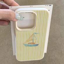 1 chiếc ốp lưng điện thoại bằng chất liệu TPU, họa tiết sọc vàng tươi tắn, tương thích với iPhone 17 Pro Max/17/16 Pro Max/15/13/12/11, S20 FE/A15/S24/A55, Note 11/Note 12/Note 13 Pro, bảo vệ điện thoại toàn diện, chống rơi vỡ, mềm mại. - trắng - Xem 3
