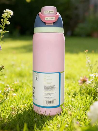 Owal-A 32oz Stainless Steel Insulated Water Bottle - Leak-Proof Sports Water Bottle With Dual-Function Spout Lid, Flip Straw And Wide Mouth Design - Keeps Drinks Hot/Cold For 24 Hours - Great For Fitness, Travel And Everyday Use