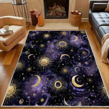"The Celestial Body" Pattern Flannel Carpet, Featuring Stars, The Sun And The Moon, Represents The Design Of The Universe , 2D Digital Printing, Non-Slip Rubber Bottom, Multiple Sizes Available. Suitable For All Seasons, Washable, Machine Washable, Comfortable, Unique, Suitable For Him, Her, Family Members, Boyfriend, Girlfriend, Father, Family Members, Mother, Lover, Daughter, Son, Grandfather, Grandmother, Teacher, Doctor, Nurse, Friend, Classmate, Pet. As Birthday Gifts, Household Items, Wedding Items, Souvenirs, Home Decoration, Daily Life, Office Decoration, Birthday, Anniversary, Valentine's Day, Thanksgiving, Graduation Season, Christmas, Halloween, Mother's Day, Father's Day, Wedding, New Year Gift Decoration. Suitable For Shopping Centers, Restaurants, Kitchens, Bathrooms, Living Rooms, Bedrooms, Corridors, Balconies, Outdoor Doors, Door Mats, Entrance Mats, Non-Slip Mats, Offices, Cafes, Piano Room Floor Decoration - Nhiều màu 2 - Xem 4