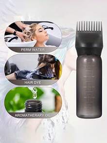 3pcs Refillable Hair Oil Bottles With Precise Applicator Tip, Suitable For Hair Oil, Essence - Professional Salon Use, Refillable Styling Product Bottles - Multicolor - View 9