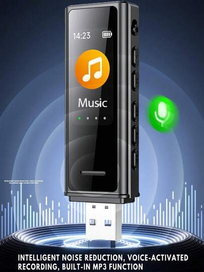 YAIUZGOO Digital Voice Recorder 256GB USB Voice Control Voice Recorder Small Portable Voice Recorder Large Screen Digital Voice Recorder Suitable For Meetings, Interviews, Classrooms (Without Memory Card) 300mAh