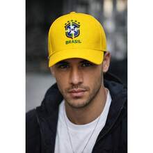 Brazil National Team World Cup Embroidered Unisex Adjustable Baseball Cap - Y2K Style Green Baseball Cap With Sun Protection For Beach, Travel And Everyday Use - Yellow - View 2