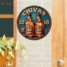 Hello Young Vintage Whiskey Metal Wall Art 8 Inch Round Sign 2D Bar Decor Farmhouse Home Gift For Cafe Garden - 彩色 - 查看 4