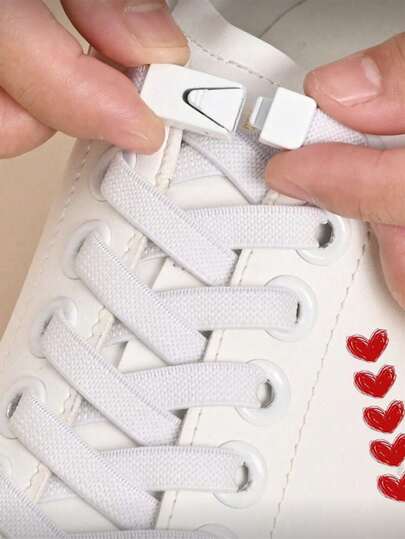 Cordones elásticos sin atar con hebilla, blancos, adecuados para zapatos deportivos, zapatos de entrenamiento, zapatos casuales, zapatos blancos, zapatos de baloncesto, idea de regalo de invierno