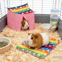 Đường hầm cho chuột lang và chuột hamster, đường hầm và ống dẫn cho thú cưng nhỏ, ống và thảm đường hầm bằng len mềm cho động vật nhỏ, phụ kiện góc chuồng trú ẩn, thích hợp cho chuột lang, thỏ, chồn, chinchilla, nhím, v.v. - Xem 4