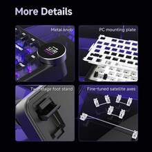 AJAZZ AK820 V2 PRO Versatile Dual 8K Triple-Mode Smart Display Customizable Mechanical Keyboard, Gaming Keyboard With Enhanced Battery, Long Lasting, RGB Lighting, Music Rhythm Support, Customizable Web Driver, Newly Upgraded All-In-One Multifunctional Knob - View 11