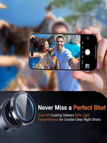 3pcs Camera Lens Protector Compatible With IPhone 17 Pro/17 Pro Max/16 Pro/16 Pro Max/15 Pro/15 Pro Max/14 Pro/14 Pro Max/13 Pro/13 Pro Max/12/11 Pro Max, Military Grade 9H+ Ultra High Hardness Explosion-Proof, Ultra HD, Individual Lens Protection, Scratch-Resistant, Compatible With Phone Cases And Accessories, Transparent - Clear - View 3