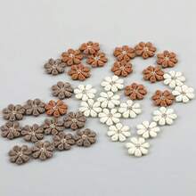 30片随机颜色可爱刺绣迷你花卉布贴，可用于服装、鞋子、包包装饰、发夹和珠宝制作等。 - 30件 - 查看 4