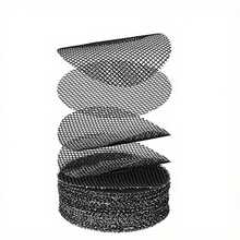100/50/10pcs Plant Pot Bottom Grid Mat, Round Drainage Hole Screen To Prevent Soil Loss, Sealing Mesh For Plant Drainage, For Bonsai And Flower Pot Gardening - Black - View 6