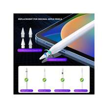 适用于 Apple Pencil Pro 的合金触控笔替换笔尖，兼容第二代/第一代 Apple Pencil 金属笔尖，笔尖形状和手感灵敏精准，静音耐磨，包含笔尖保护套。Apple Pencil 替换笔尖套装，带收纳盒，复活节春季礼物。 - 彩色 - 查看 8