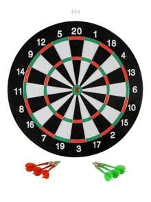 Tiro Al Blanco Reversible CHICO 30cm Con Dardos Incluidos - Multicolor - Ver 1