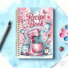 1pc Aesthetic Recipe Spiral Notebook Log, Family Recipe Book, Blank Pages, Perfect For Cooking Enthusiasts, Meal Planner - A - View 9
