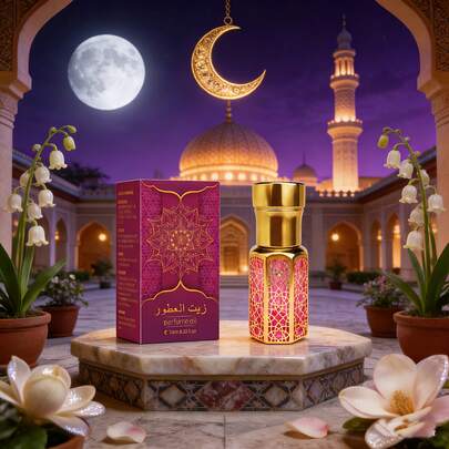 皇家密室秘密香水，中东沙特迪拜风格男女通用滚珠香水 10ml，高端花香，持久清新，奢华瓶身设计，便于携带，适合商务和宗教场合，斋月礼物推荐，从黎明到黄昏的灵性气息。