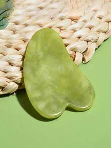 天然石刮痧板，绿色刮痧板，手工天然石刮痧板 - 传统刮痧工具，面部及身体按摩器，面部护理工具，男女皆宜的自理礼品 - 彩色 - 查看 9
