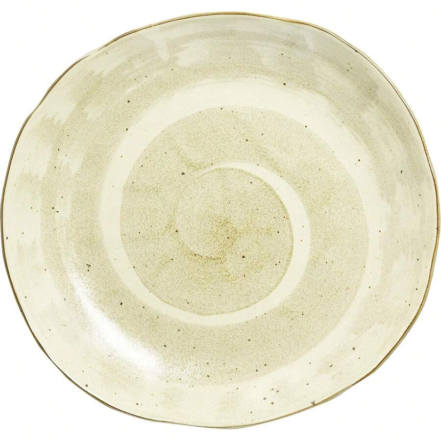 美濃焼 粉引 渦柄 カレー皿 パスタ皿 長辺約25×23cm 楕円 オーバル 皿 電子レンジ 食洗機対応 和食器 日本製 133-60803 - ピンクの渦巻きブラシの毛 - チェックする 1
