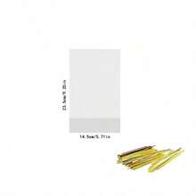 35PCS Clear Bottom Gusset Cellophane Gift Bag With Golden Kink, Cello Packaging For Party Gift And Wedding Gift Packaging - View 6