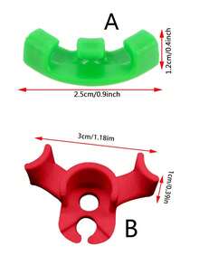 20pcs Plastic Garden Plant Clips, Red Plant Cultivation Fixers, 90 Degree Bending Clips - Multicolor - View 3