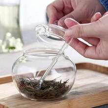 玻璃蜂蜜罐，带勺盖，蜂蜜瓶，蜂蜜容器分配器，番茄酱容器，油醋汁罐 - 無色 - 查看 9