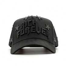 Gorra Tipo Barbas Hats Gorra Rich Forever Streetwear Chip 5G Casual Hombre Accesorios Bordado Calidad Premium - Negro - Ver 1
