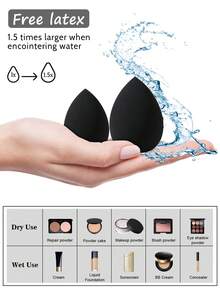 25pcs/1pc Complete Makeup Brush Set Includes 20 Soft Makeup Brushes-Such As Powder Brush, Blush Brush, Contour Brush, Highlighter Brush, Foundation Brush, Nose Contour Brush, Eyeshadow Brush, Eyebrow Brush, Lip Brush, And Detail Brush-Plus 1 Travel-Friendly Waterproof Makeup Bag And 4 Liquid Beauty Eggs; Ideal For Beginners, Professional Makeup Artists, And Novice Beauty Practice. - Black - View 9