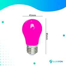 ILUMIFON Kit Of 10 G45 3W Colorful Decorative LED Bulbs, Bivolt, LED String Lights, Party Lamps - Purple color light - View 5