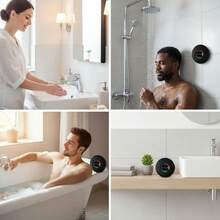 Waterproof Bluetooth Shower Speaker With RGB Light, Strong Suction Cup Wireless Speaker For Bathroom, Loud Bass Portable Speaker With Mic & Free Charging Cable - View 5