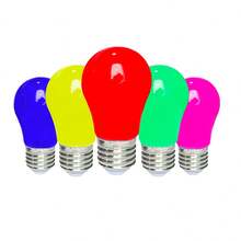 ILUMIFON Kit Of 10 G45 3W Colorful Decorative LED Bulbs, Bivolt, LED String Lights, Party Lamps - Yellow - View 1