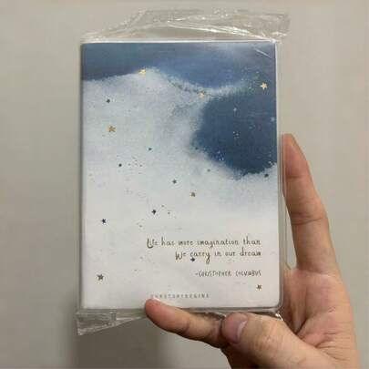 A6 Lined Notebook, 14cm, 64 Pages, Portable Memo Pad, Student Office Diary, Artistic Fresh Seaside Tidal Dream Series